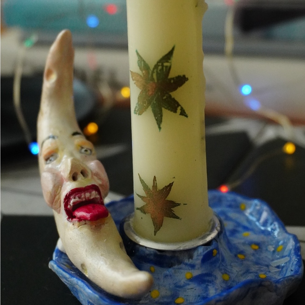 Unique Decorative Candle holder with Face Design
